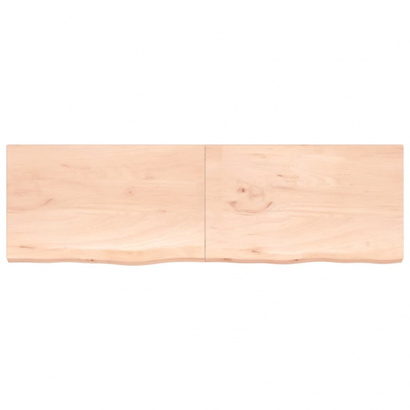 Tischplatte 200x60x(2-4) cm Massivholz Eiche Unbehandelt