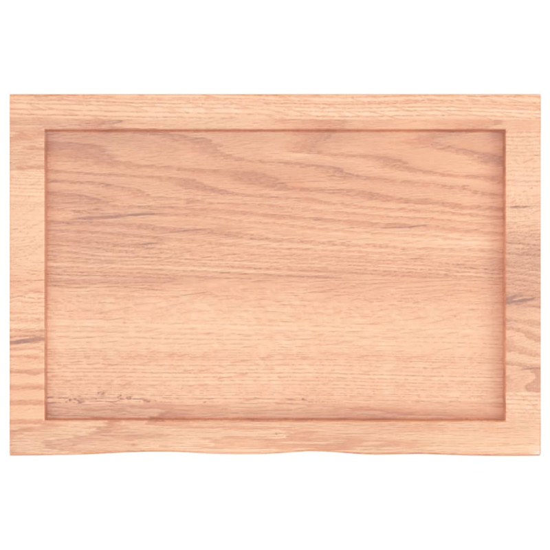 Tischplatte Hellbraun 60x40x(2-4) cm Massivholz Eiche Behandelt