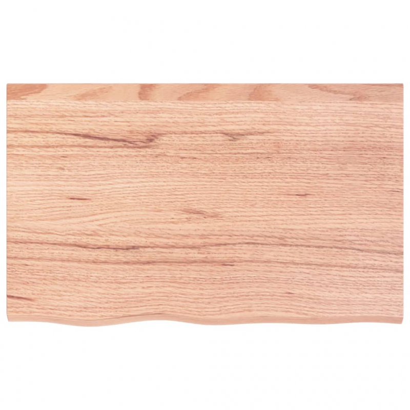Tischplatte Hellbraun 80x50x2 cm Massivholz Eiche Behandelt
