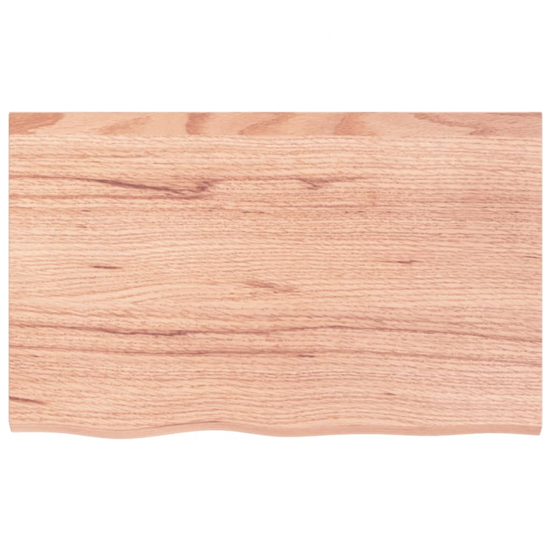Tischplatte Hellbraun 80x50x(2-4) cm Massivholz Eiche Behandelt