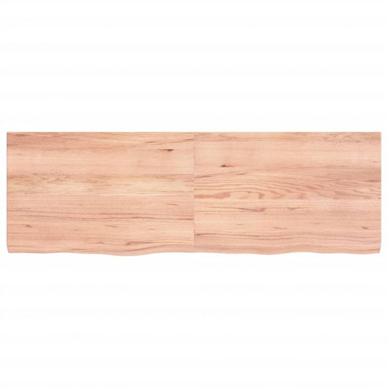 Tischplatte Hellbraun 120x40x(2-4)cm Massivholz Eiche Behandelt
