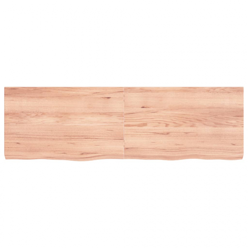 Tischplatte Hellbraun 160x50x(2-6)cm Massivholz Eiche Behandelt