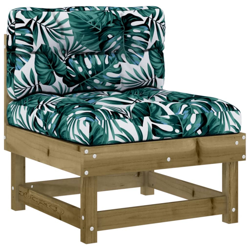 10-tlg. Garten-Lounge-Set mit Kissen Kiefernholz Imprägniert
