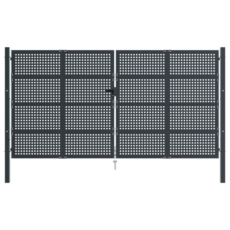 Gartentor Anthrazit 400x200 cm Stahl