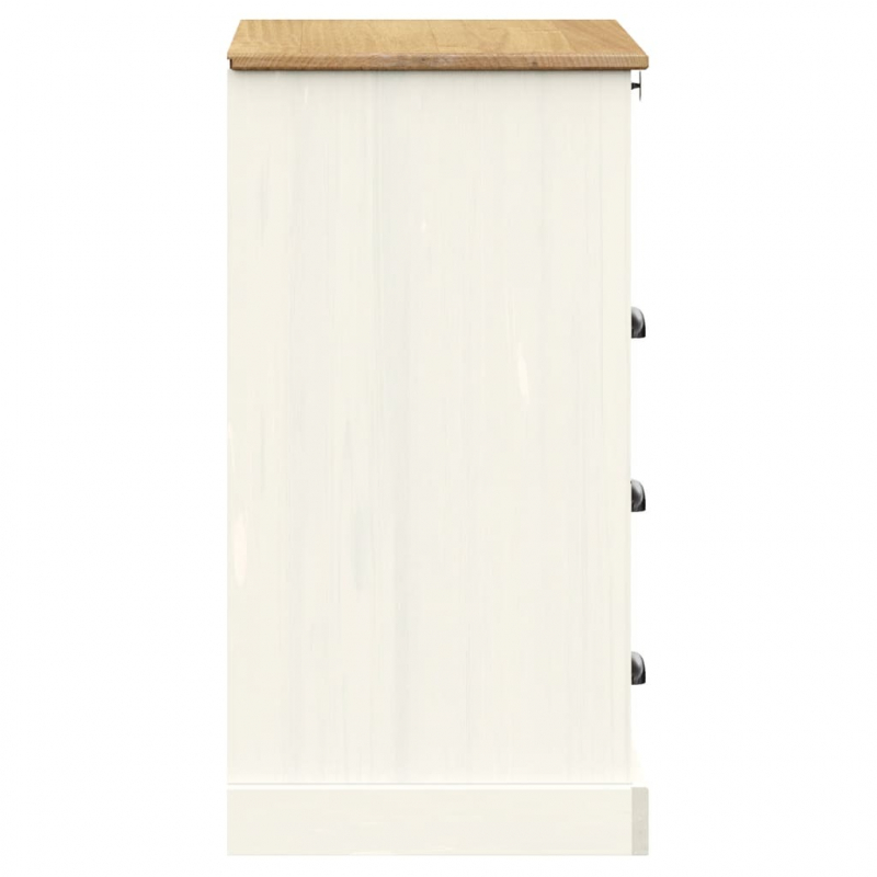 Kommode VIGO Weiß 80x40x76 cm Massivholz Kiefer