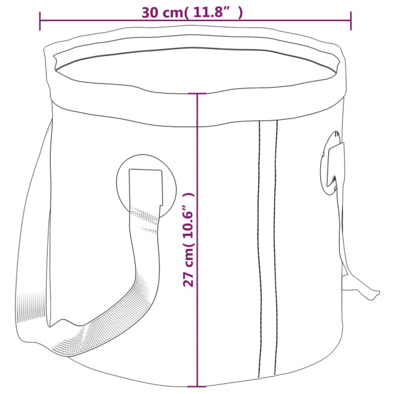 Falteimer 2 Stk. Blau 20 L PVC