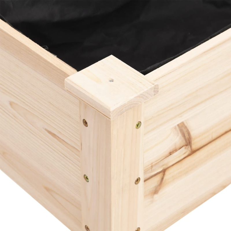 Pflanzkübel mit Einsatz und Rollen 71x37x80 cm Massivholz Tanne