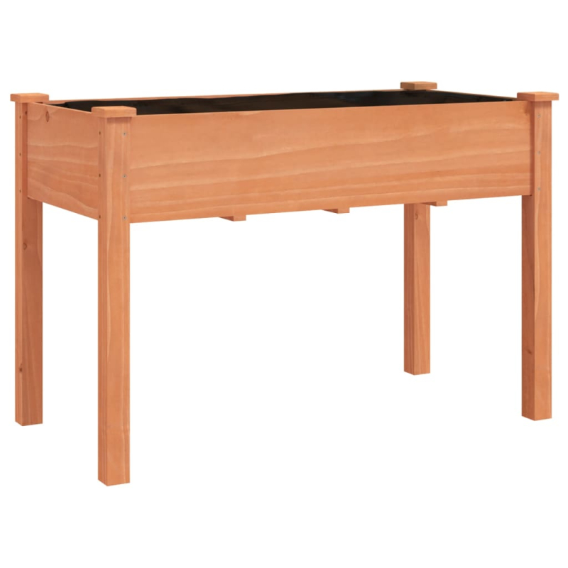 Pflanzkübel mit Einsatz und Rollen Braun 118x59x80cm Tannenholz