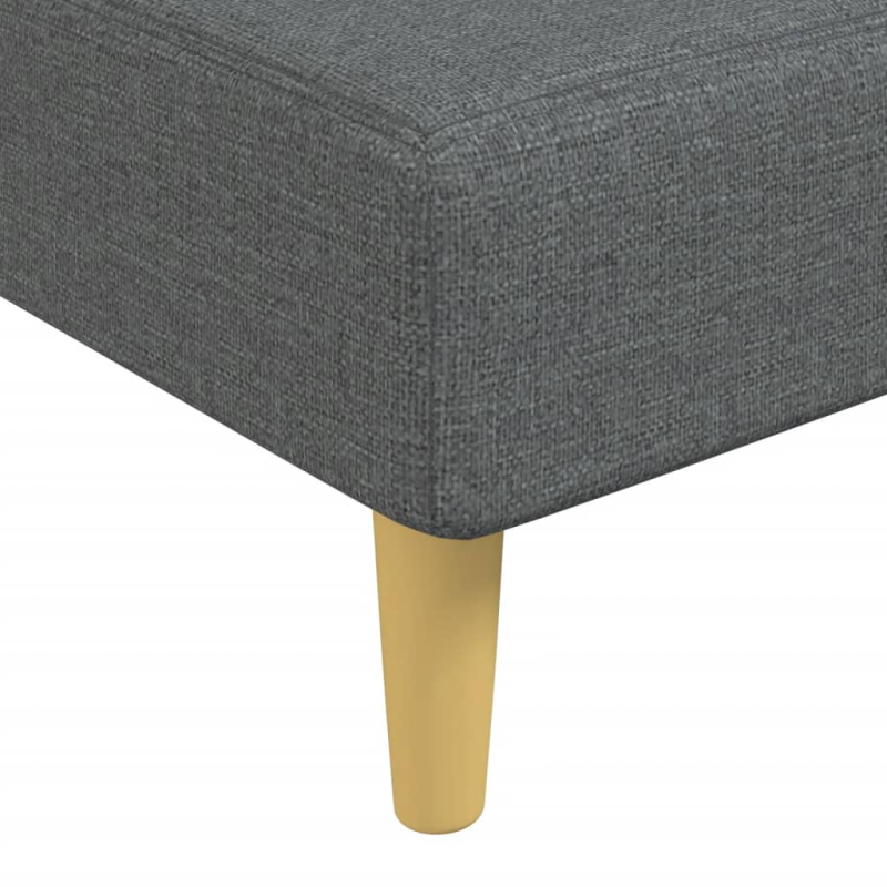 Chaiselongue Dunkelgrau Stoff