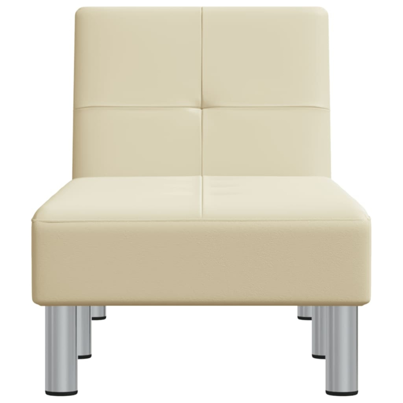 Chaiselongue Creme Kunstleder