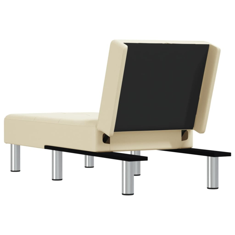 Chaiselongue Creme Kunstleder