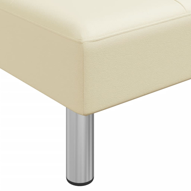 Chaiselongue Creme Kunstleder