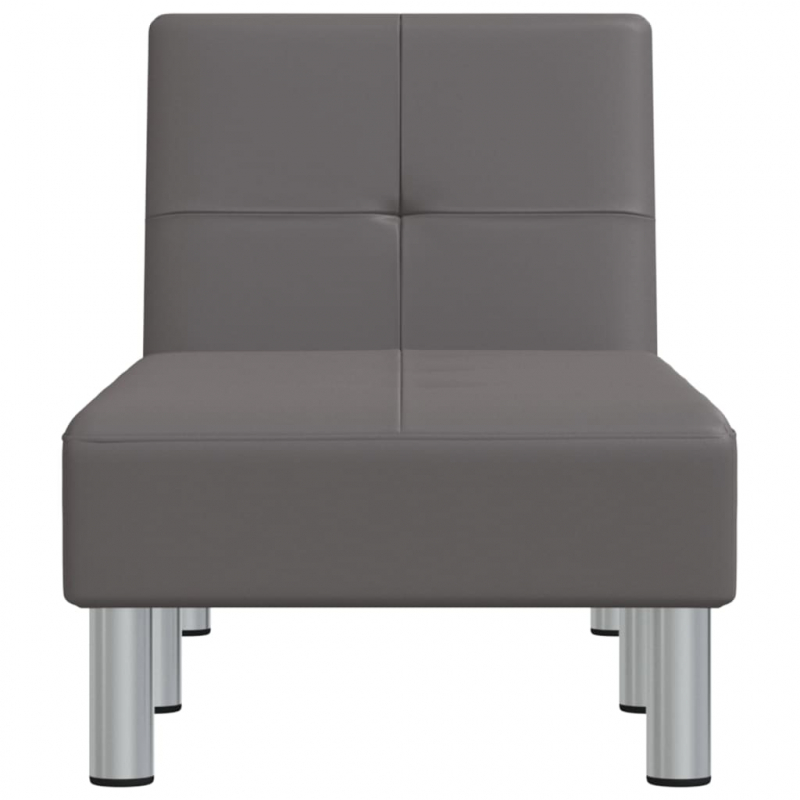 Chaiselongue Grau Kunstleder