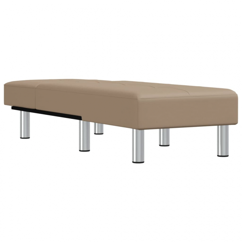 Chaiselongue Capuccino-Braun Kunstleder