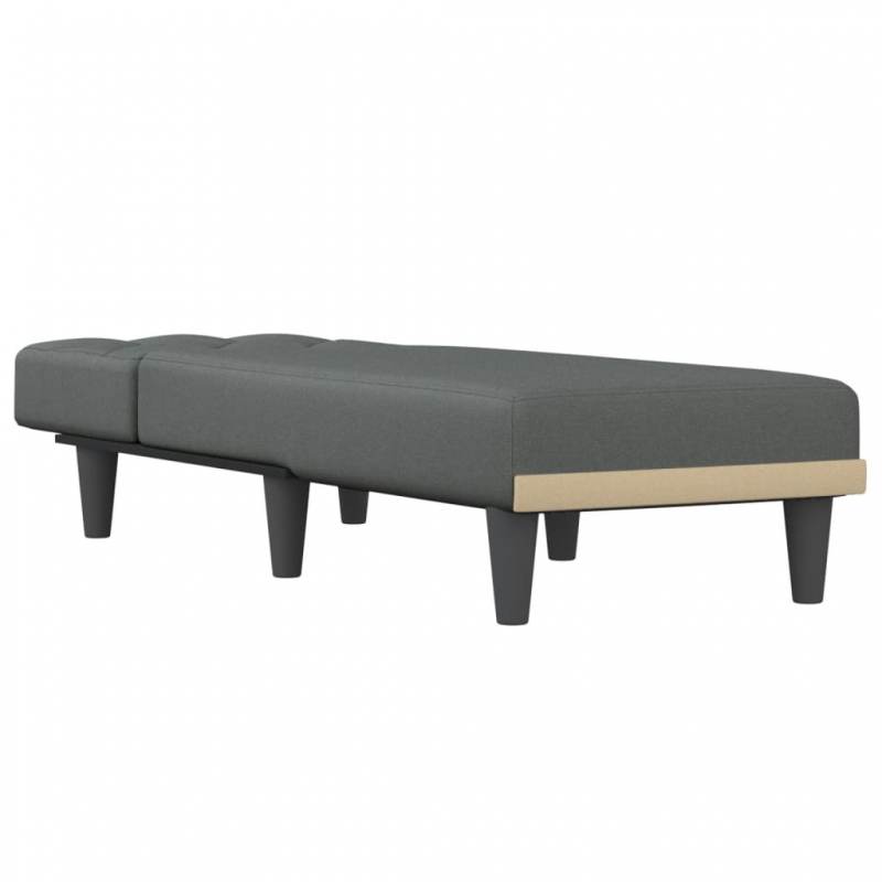 Chaiselongue Dunkelgrau Stoff