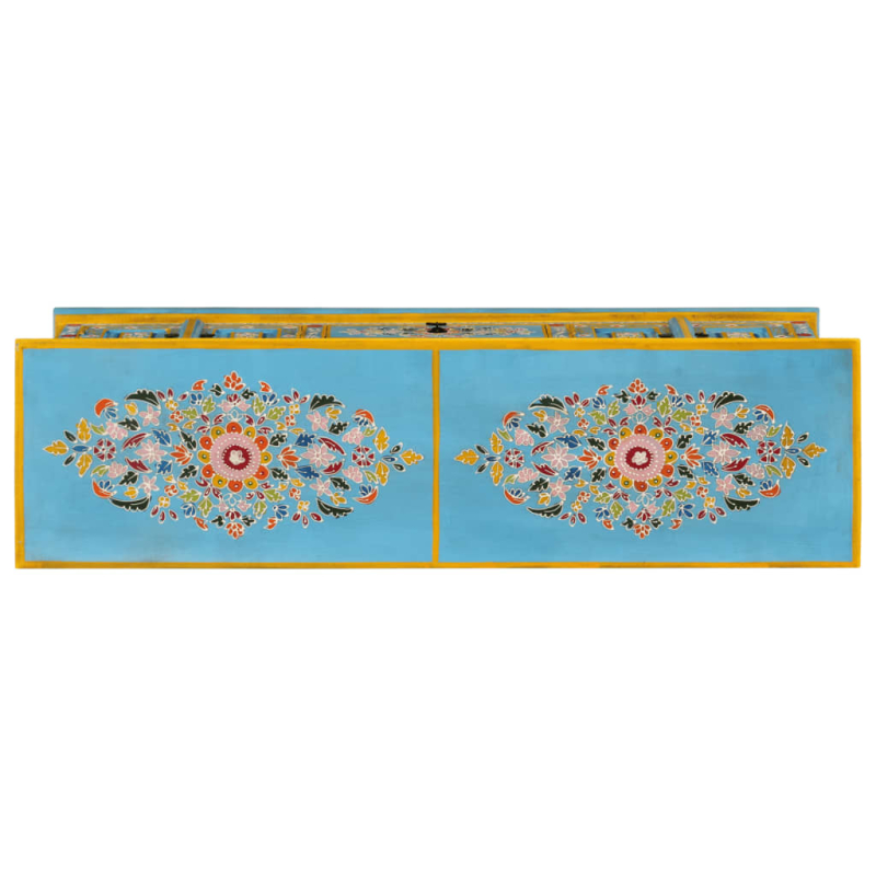 TV-Schrank Blau 110x30x40 cm Massivholz Mango