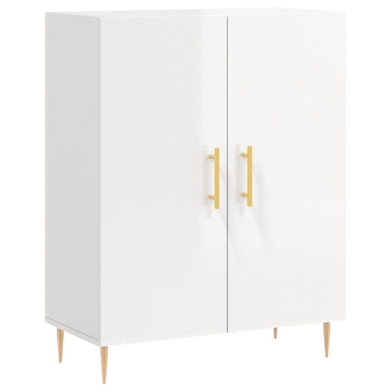 Sideboard Hochglanz-Weiß 69,5x34x90 cm Holzwerkstoff