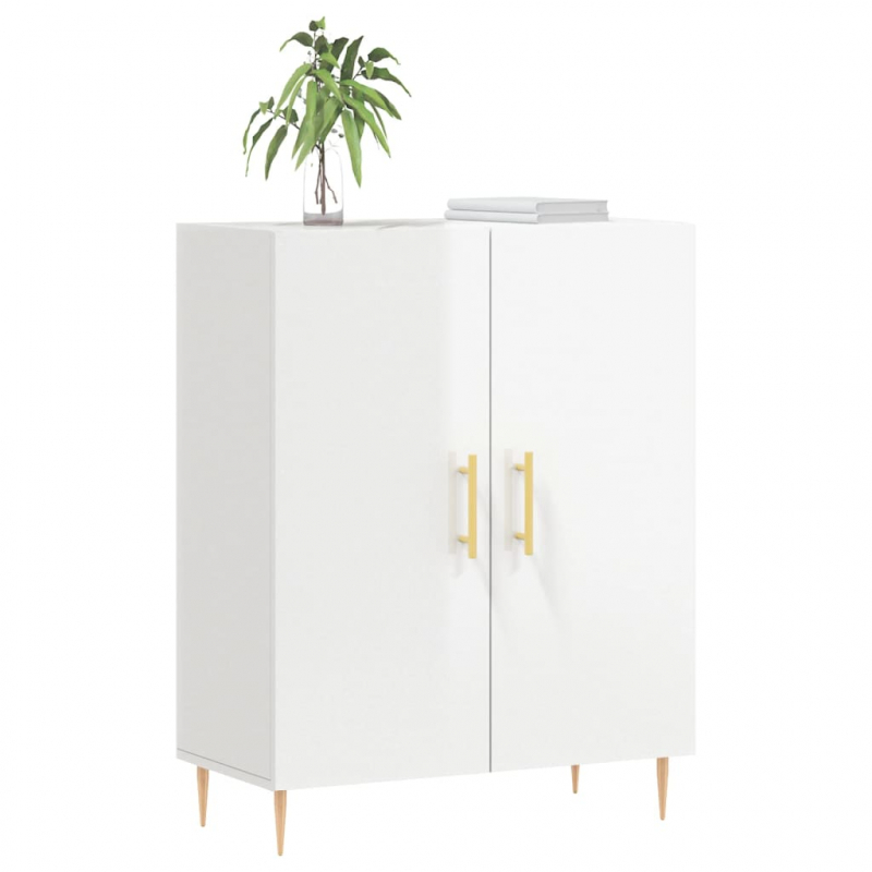 Sideboard Hochglanz-Weiß 69,5x34x90 cm Holzwerkstoff