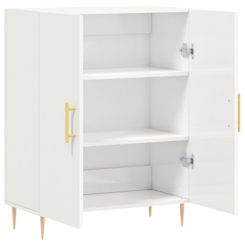 Sideboard Hochglanz-Weiß 69,5x34x90 cm Holzwerkstoff