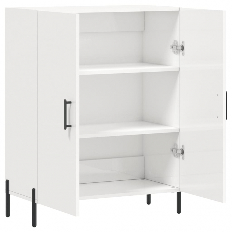 Sideboard Hochglanz-Weiß 69,5x34x90 cm Holzwerkstoff