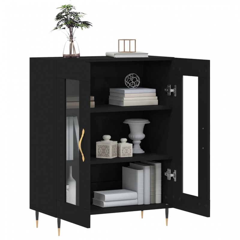 Sideboard Schwarz 69,5x34x90 cm Holzwerkstoff