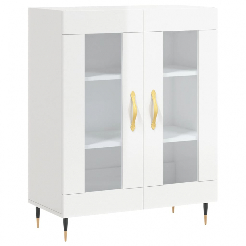 Sideboard Hochglanz-Weiß 69,5x34x90 cm Holzwerkstoff