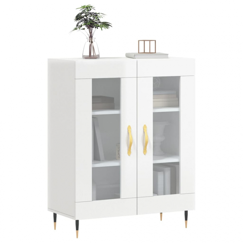 Sideboard Hochglanz-Weiß 69,5x34x90 cm Holzwerkstoff