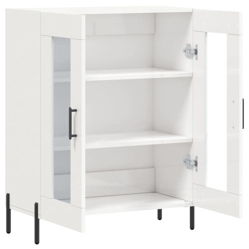 Sideboard Hochglanz-Weiß 69,5x34x90 cm Holzwerkstoff
