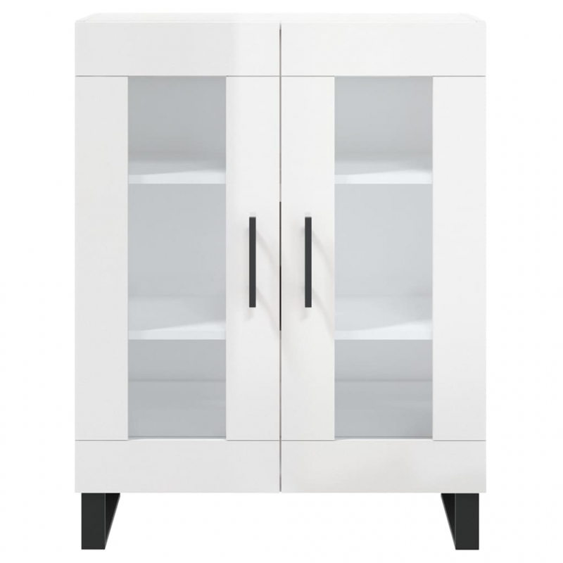 Sideboard Hochglanz-Weiß 69,5x34x90 cm Holzwerkstoff