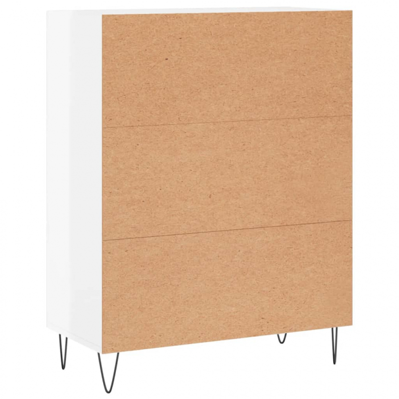 Sideboard Hochglanz-Weiß 69,5x34x90 cm Holzwerkstoff