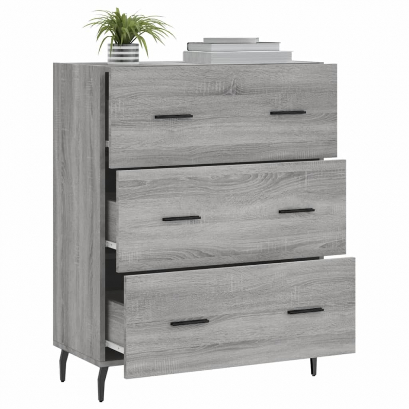 Sideboard Grau Sonoma 69,5x34x90 cm Holzwerkstoff