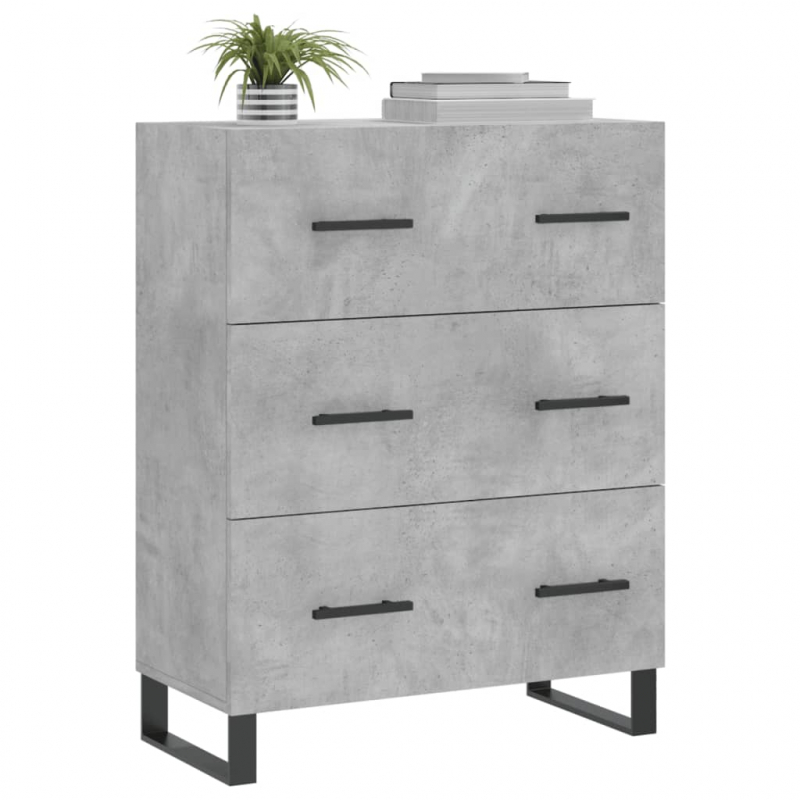 Sideboard Betongrau 69,5x34x90 cm Holzwerkstoff