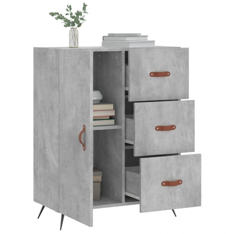 Sideboard Betongrau 69,5x34x90 cm Holzwerkstoff