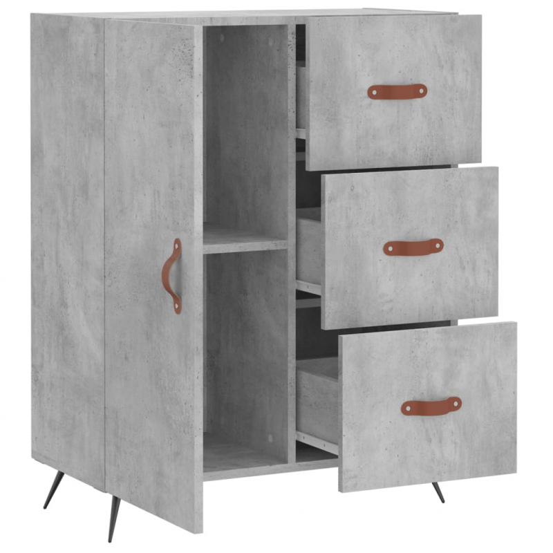 Sideboard Betongrau 69,5x34x90 cm Holzwerkstoff