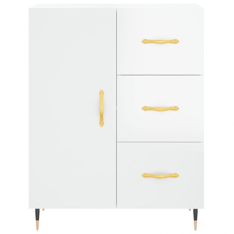 Sideboard Hochglanz-Weiß 69,5x34x90 cm Holzwerkstoff