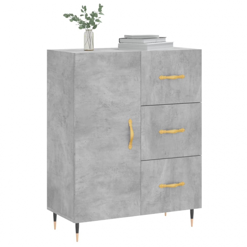 Sideboard Betongrau 69,5x34x90 cm Holzwerkstoff