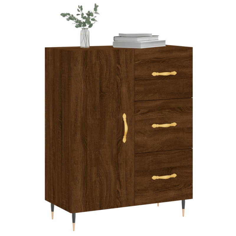 Sideboard Braun Eichen-Optik 69,5x34x90 cm Holzwerkstoff