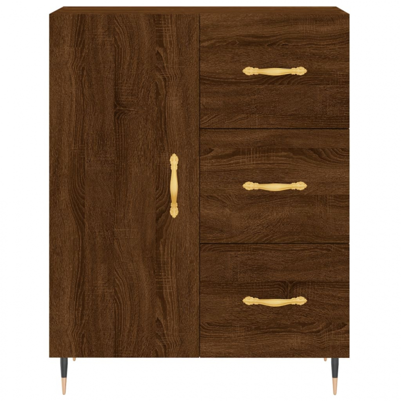 Sideboard Braun Eichen-Optik 69,5x34x90 cm Holzwerkstoff