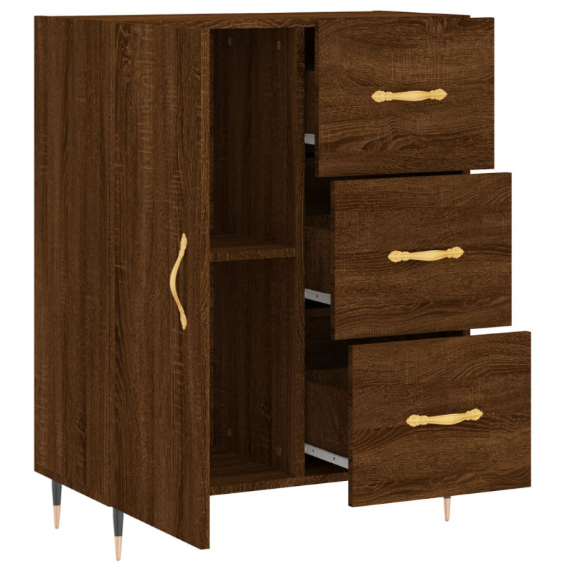 Sideboard Braun Eichen-Optik 69,5x34x90 cm Holzwerkstoff