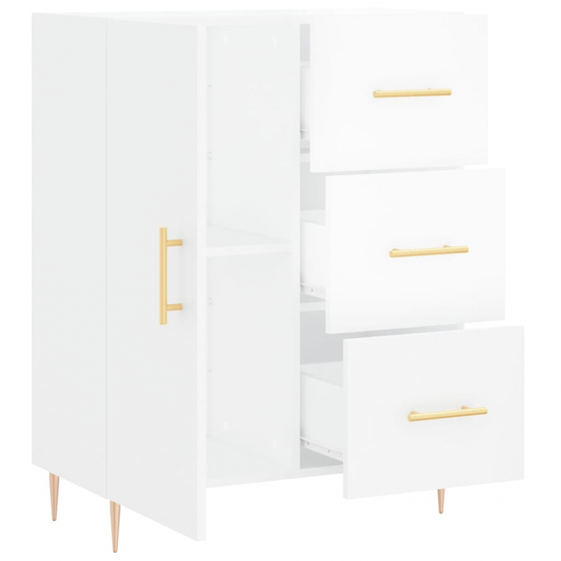 Sideboard Hochglanz-Weiß 69,5x34x90 cm Holzwerkstoff