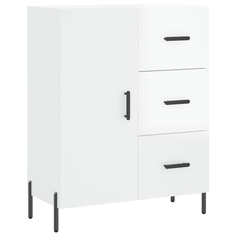 Sideboard Hochglanz-Weiß 69,5x34x90 cm Holzwerkstoff