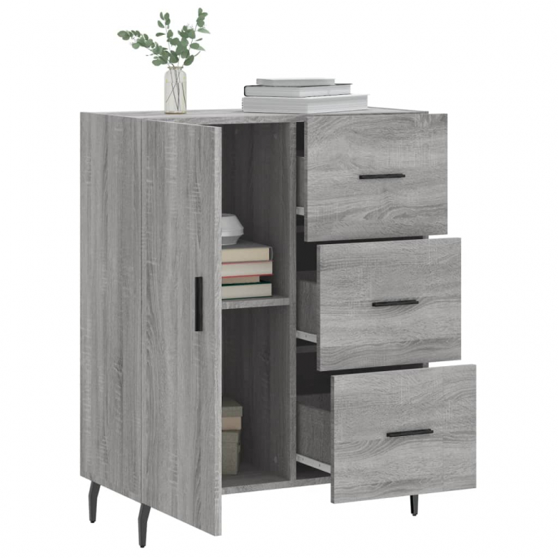 Sideboard Grau Sonoma 69,5x34x90 cm Holzwerkstoff