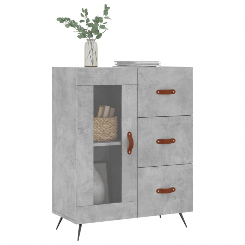 Sideboard Betongrau 69,5x34x90 cm Holzwerkstoff
