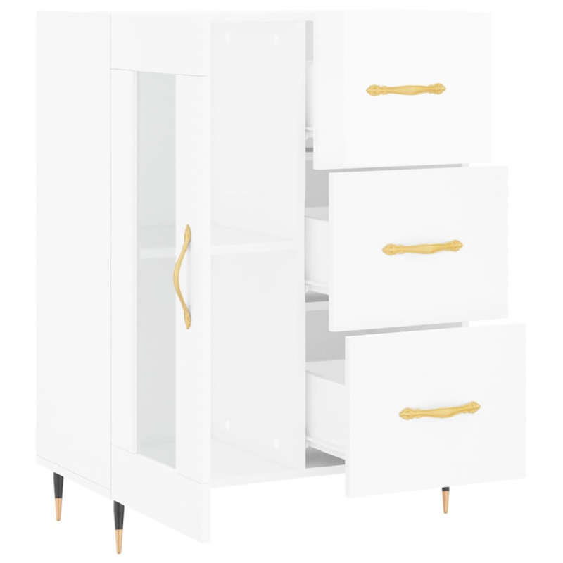 Sideboard Hochglanz-Weiß 69,5x34x90 cm Holzwerkstoff