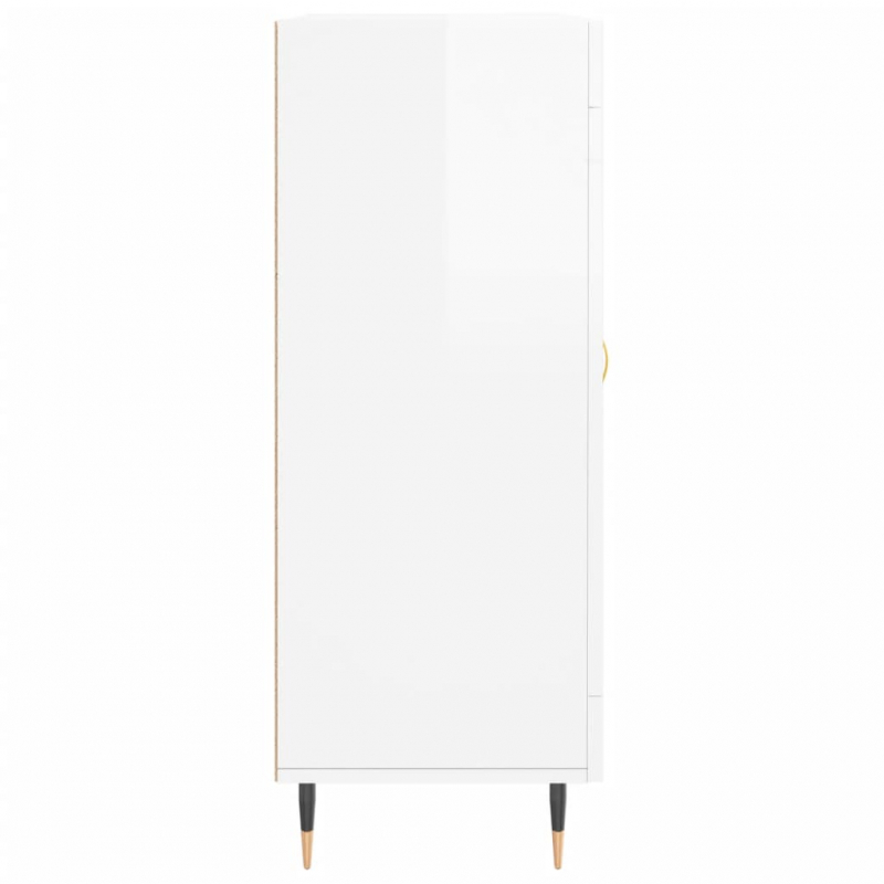 Sideboard Hochglanz-Weiß 69,5x34x90 cm Holzwerkstoff