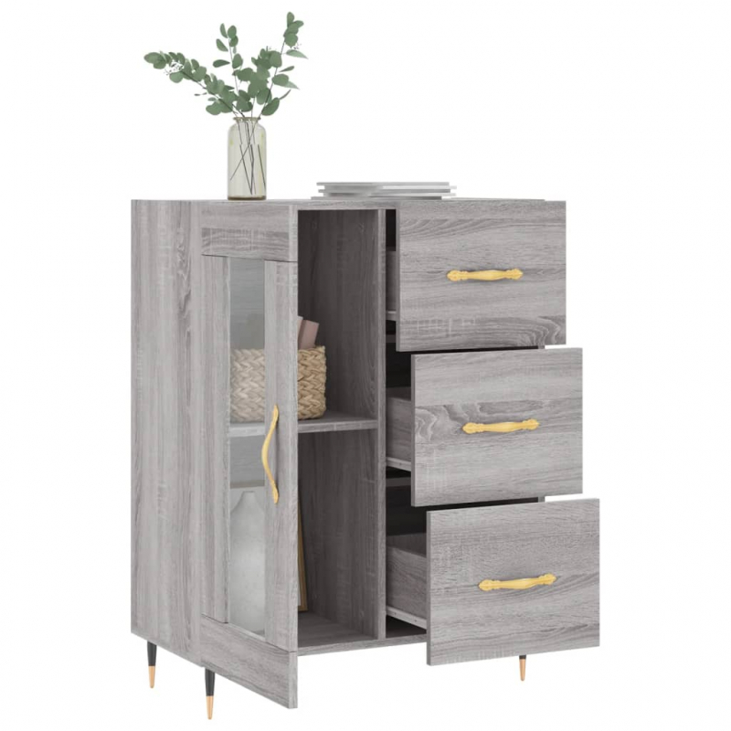 Sideboard Grau Sonoma 69,5x34x90 cm Holzwerkstoff