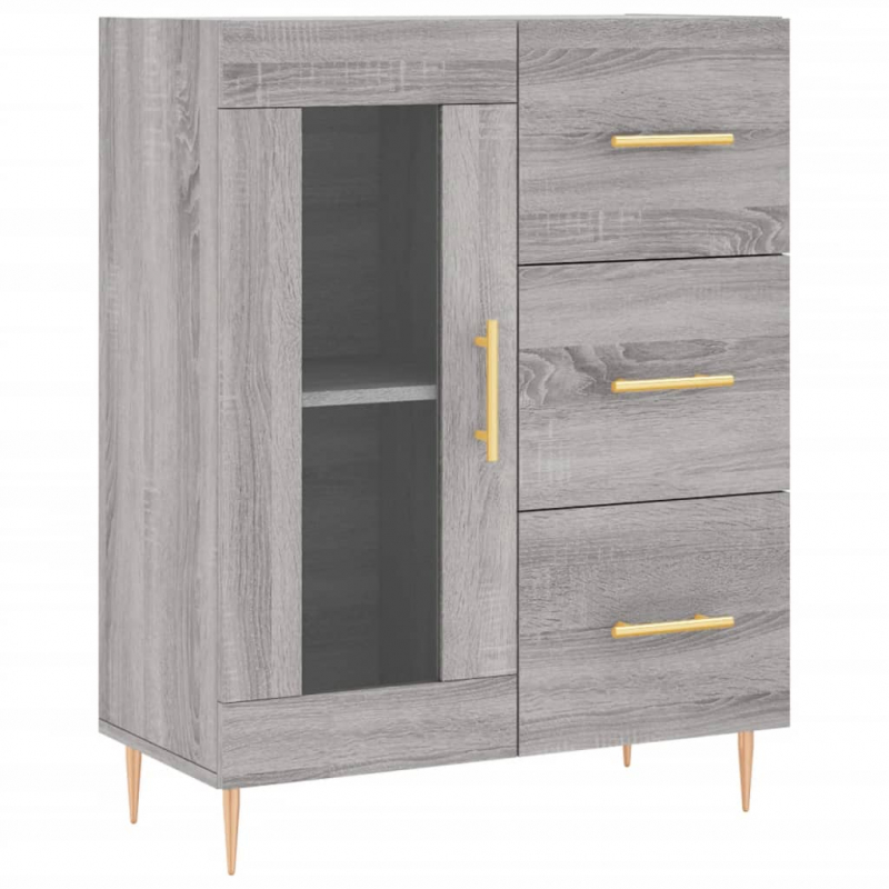 Sideboard Grau Sonoma 69,5x34x90 cm Holzwerkstoff