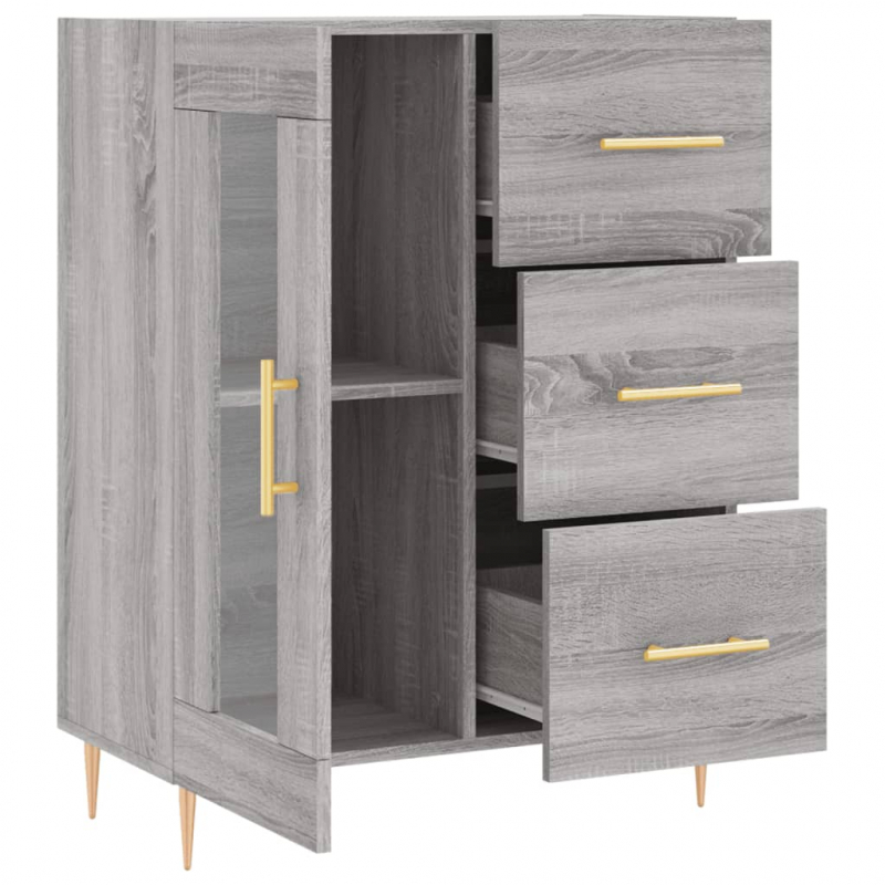 Sideboard Grau Sonoma 69,5x34x90 cm Holzwerkstoff