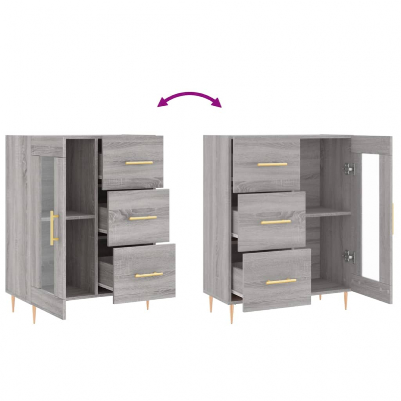 Sideboard Grau Sonoma 69,5x34x90 cm Holzwerkstoff