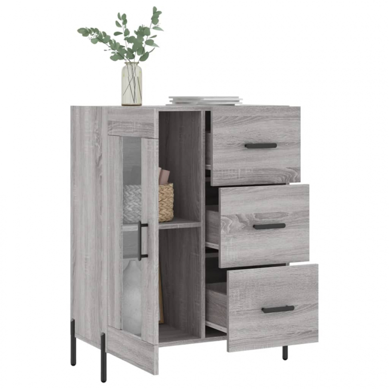 Sideboard Grau Sonoma 69,5x34x90 cm Holzwerkstoff